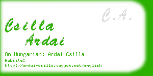 csilla ardai business card